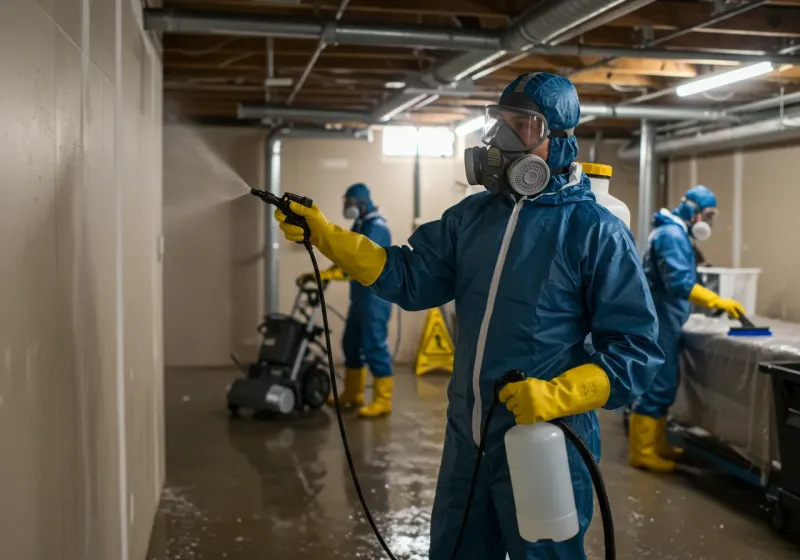 Basement Sanitization and Antimicrobial Treatment process in Monroe, UT